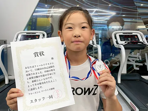 記録更新の生徒