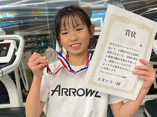 記録更新の生徒