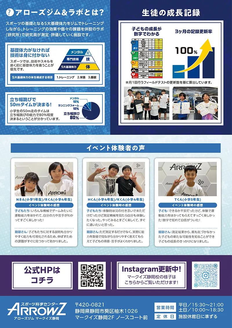 足が速くなる夏のスポーツ科学教室